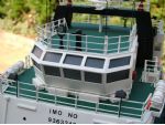 Close-up of the superstructure. The windows are deliberately 'dulled' by an overspray of satin varnish. You cannot readily see inside, but they still look like clear windows